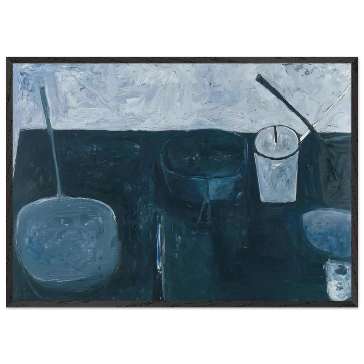Winter Still Life - 1956 - William Scott 70x100 cm / 28x40 inches Framed Art Print – Black Wooden Frame