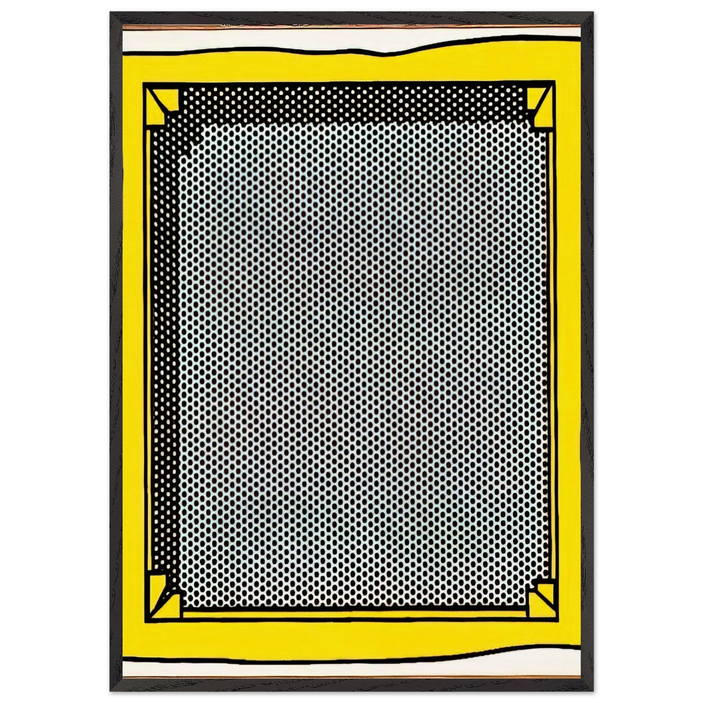 STRETCHER FRAME - Roy Lichtenstein 70x100 cm / 28x40 inches Framed Art Print – Black Wooden Frame