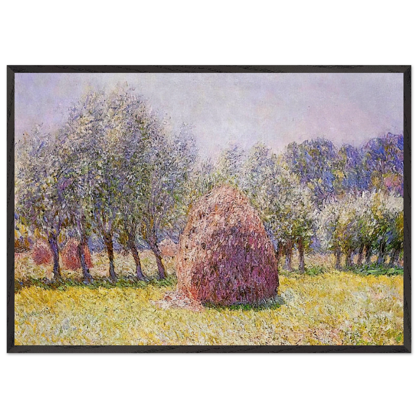 Haystack - claude monet Framed Art Print – Black Wooden Frame - Default Title - -Framed Art Print