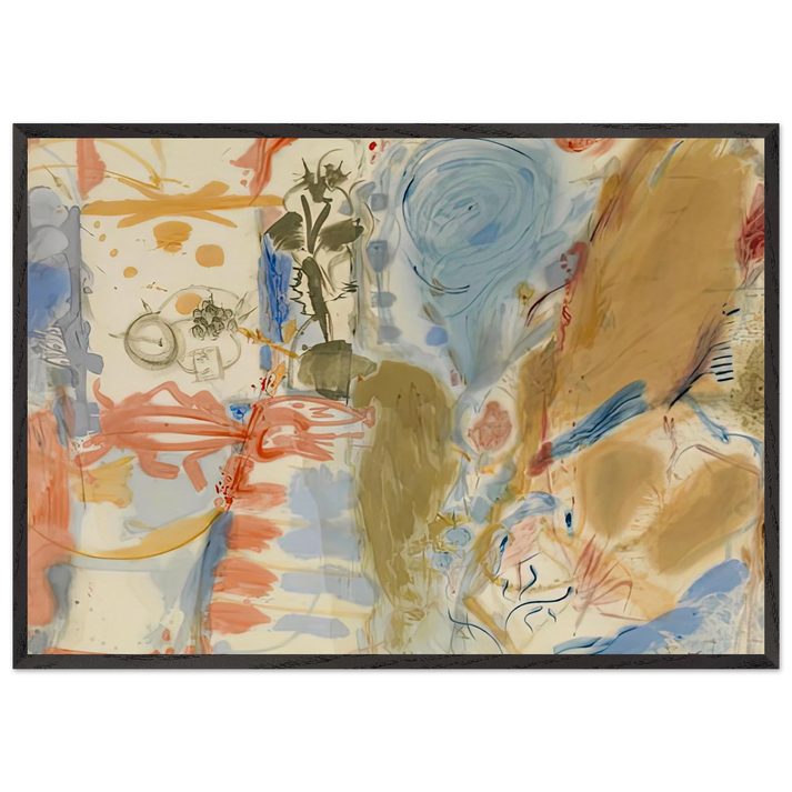 Western Dream 1957- - Helen Frankenthaler 70x100 cm / 28x40 inches Framed Art Print – Black Wooden Frame