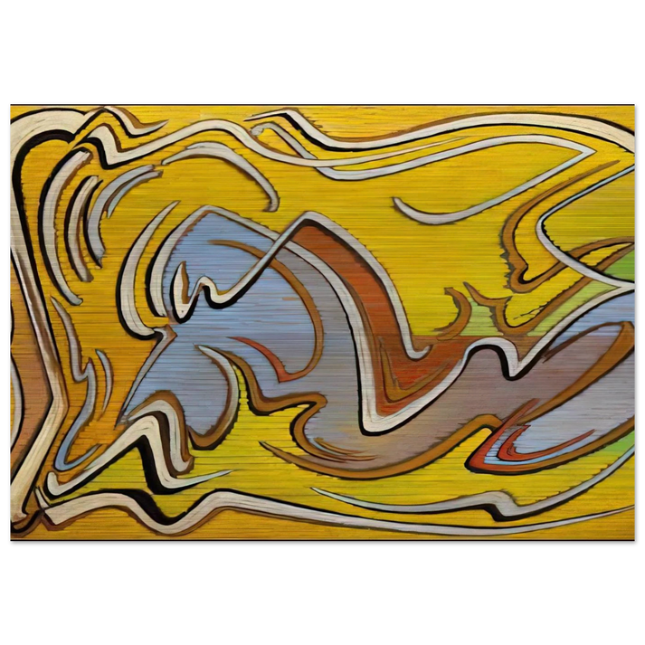 Calligraph Forming - 1958 - Lawren Harris Brushed Aluminum Print - 70x100 cm / 28x40 inches | Lawren Harris Aluminum Print | Lawren Harris Prints