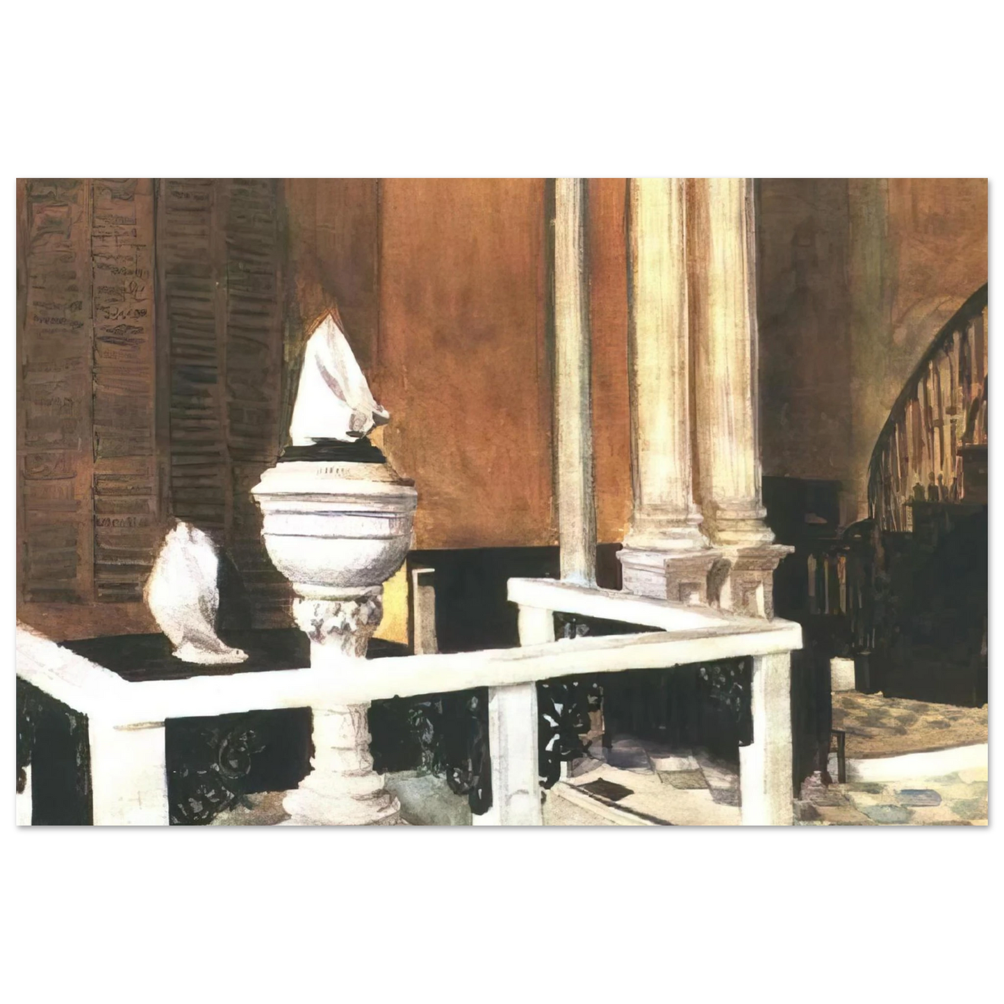 Edward Hopper - Baptistry of St. John s Fine Art Poster - 75x100 cm / 30x40 inches