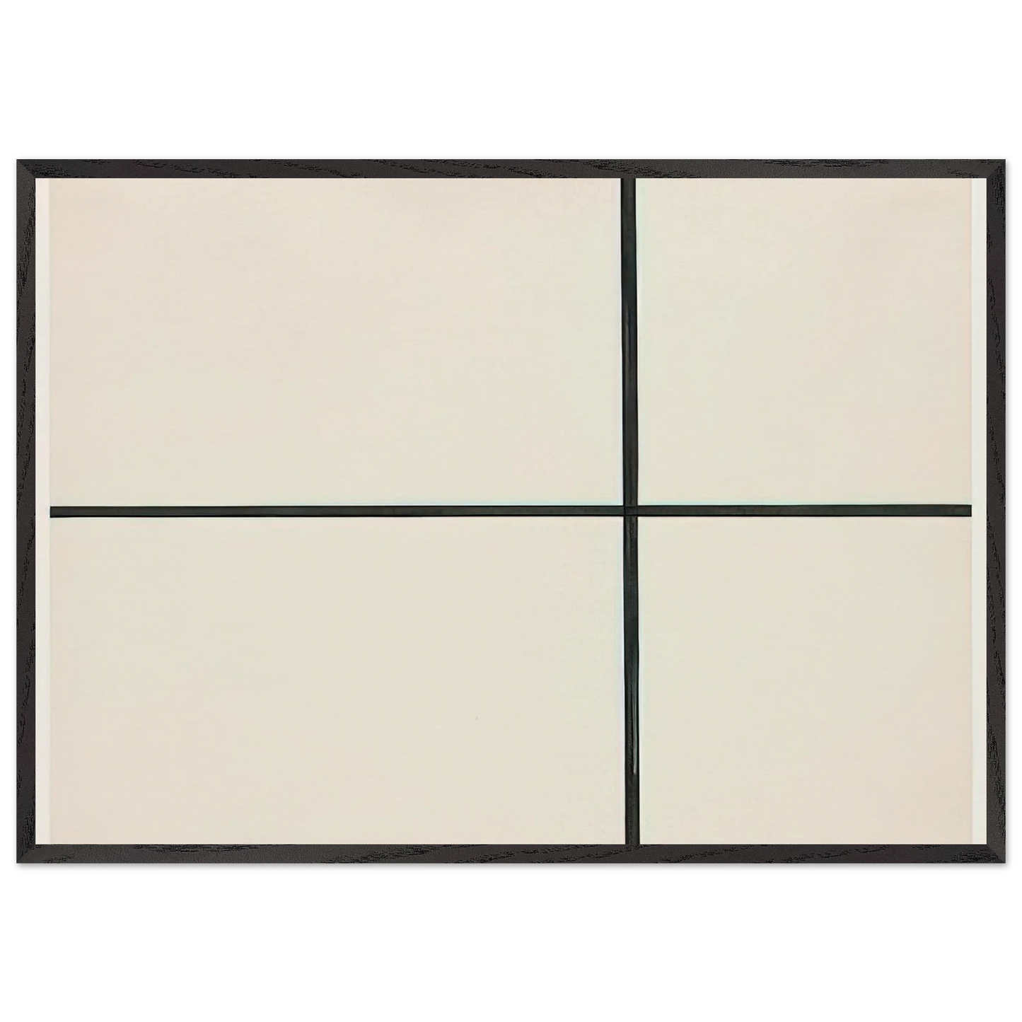 Horizontal and Vertical Lines - Ellsworth Kelly 70x100 cm / 28x40 inches Framed Art Print – Black Wooden Frame