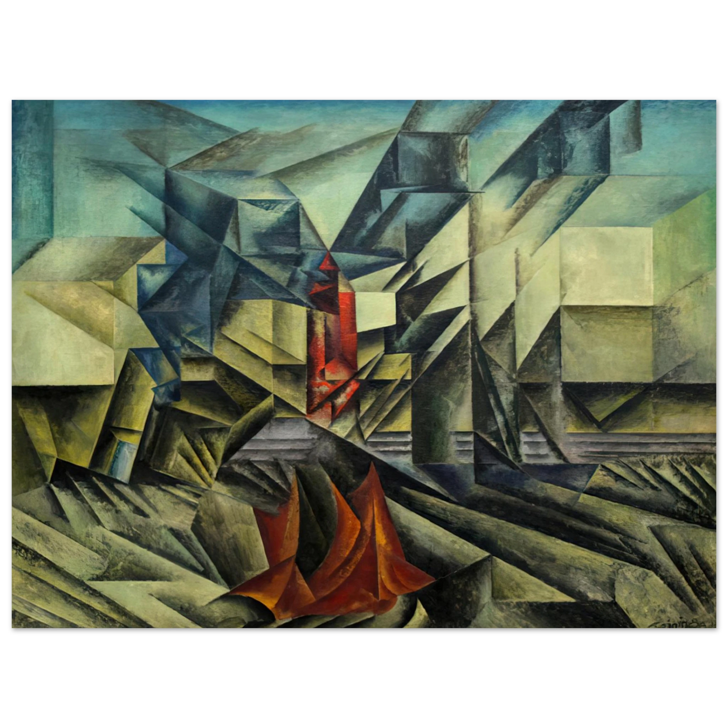 Lyonel Feininger - HARBOR MOLE 1913 Fine Art Poster - Default Title