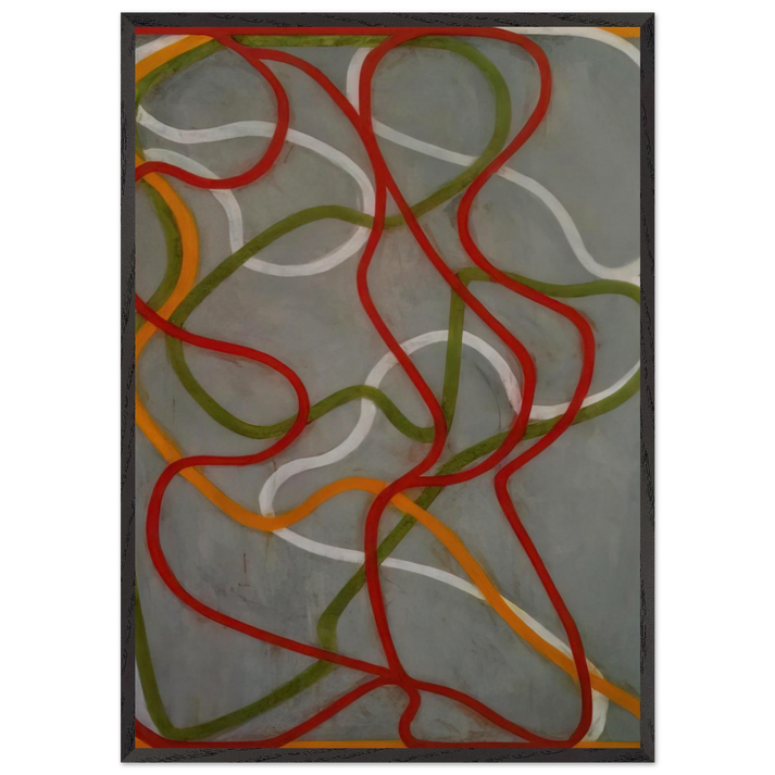 The Attended - 1999 - Brice Marden 70x100 cm / 28x40 inches Framed Art Print – Black Wooden Frame
