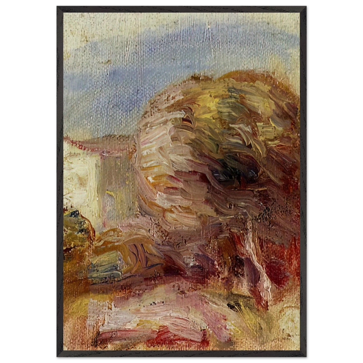 La Poste at Cagnes - Pierre-Auguste Renoir 70x100 cm / 28x40 inches Framed Art Print – Black Wooden Frame