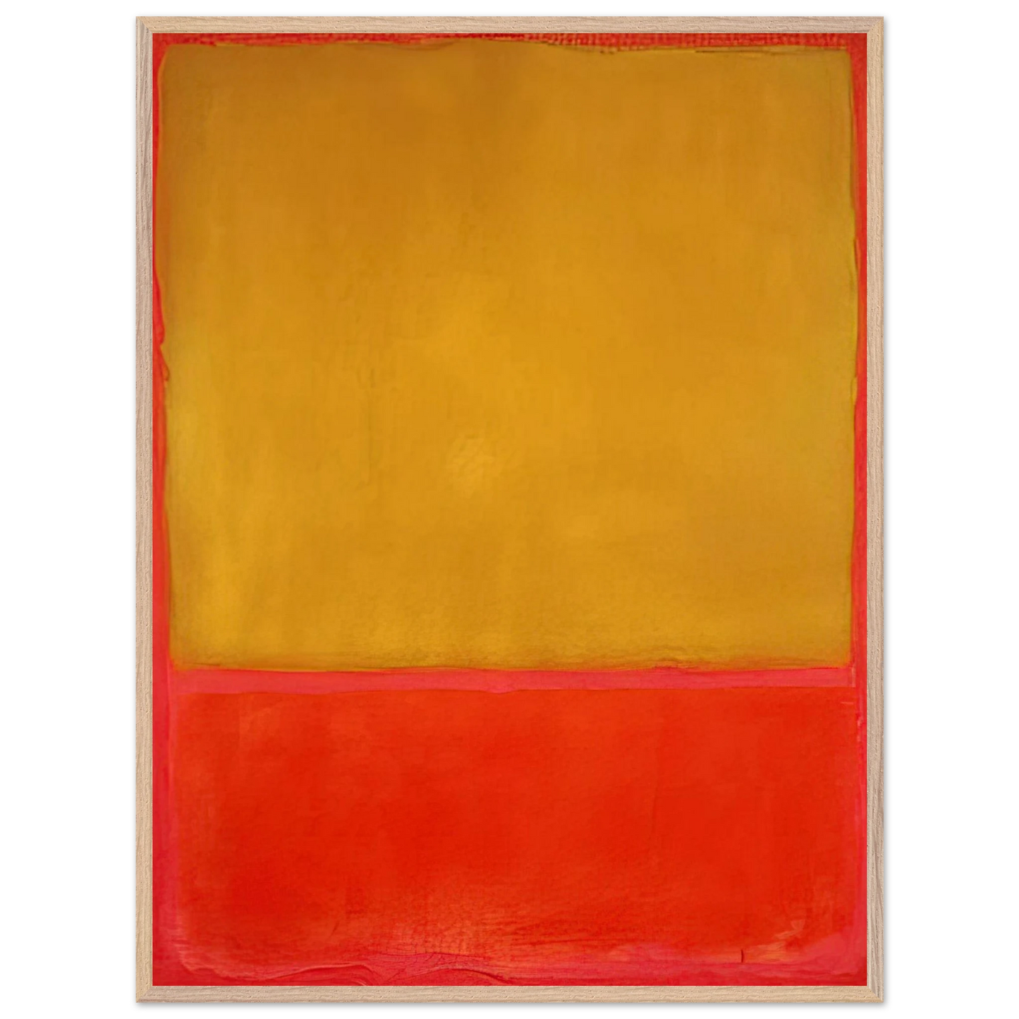 Mark Rothko - Ochre and Red on Red - 1954 Wall Art - 21x29.7 cm / 8x12" - Premium Wooden Framed Poster With Fine Art Paper - White frame