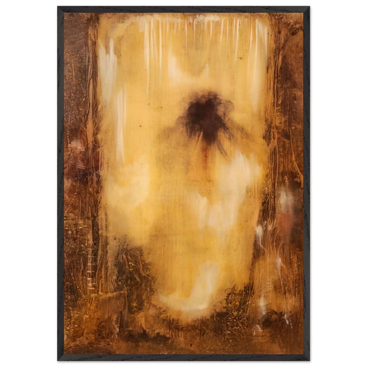 Homage of Melville - Abstract Expressionism - Paul Jenkins 70x100 cm / 28x40 inches Framed Art Print – Black Wooden Frame