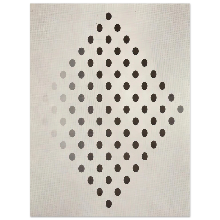 Bridget Riley - BLACK TO WHITE DISKS 1952 75x100 cm / 30x40inches Fine Art Poster