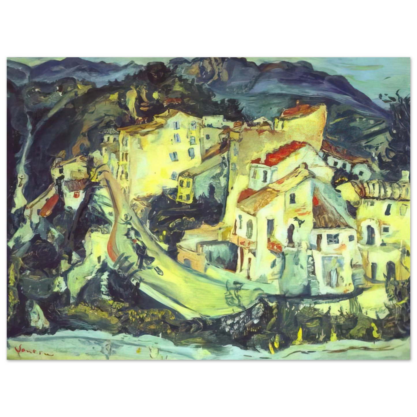 Chaim Soutine - LANDSCAPE OF CAGNES Fine Art Poster - Default Title