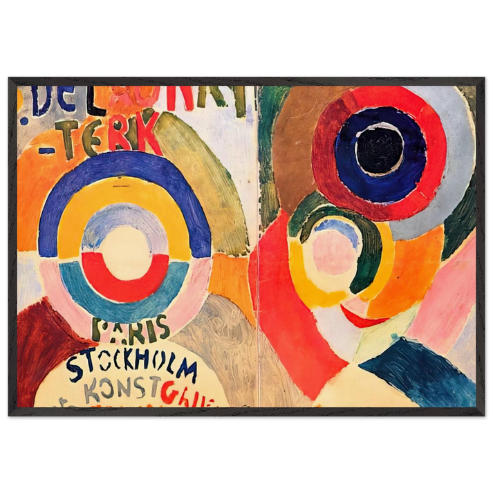 MODERNISM - Sonia Delaunay 70x100 cm / 28x40 inches Framed Art Print – Black Wooden Frame