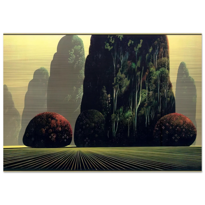 Autumn Eucalyptus - Eyvind Earle Brushed Aluminum Print - 70x100 cm / 28x40 inches | Eyvind Earle Aluminum Print | Eyvind Earle Prints