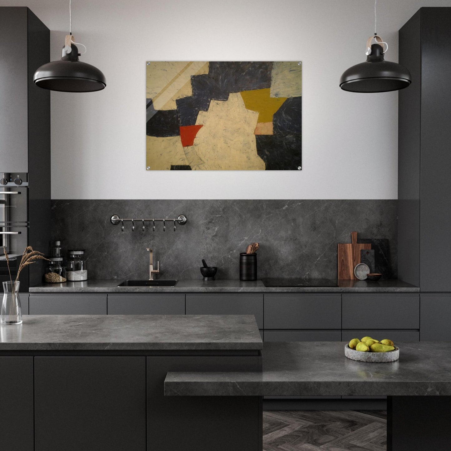 Composition - 1952 - Serge Poliakoff Acrylic Print - 70x100 cm / 28x40″ inches