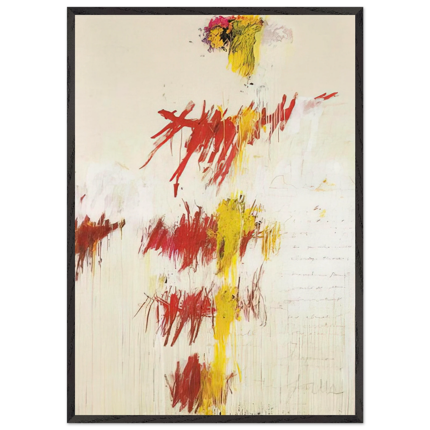Quattro Stagioni II Primavera - Cy Twombly Framed Art Print – Black Wooden Frame - Default Title - -Framed Art Print