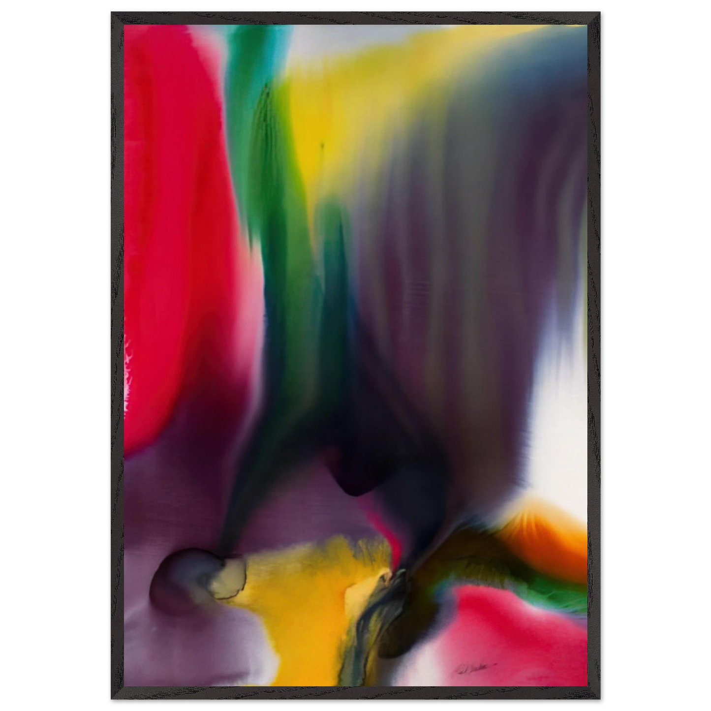 Phenomena Agate Bridge - Paul Jenkins Framed Art Print – Black Wooden Frame - Default Title - -Framed Art Print