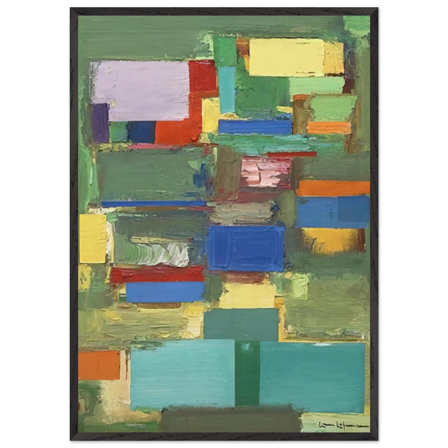 Morning Mist - Hans Hofmann 70x100 cm / 28x40 inches Framed Art Print – Black Wooden Frame