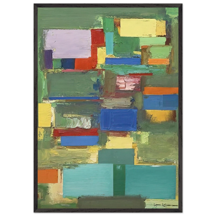 Morning Mist - Hans Hofmann 70x100 cm / 28x40 inches Framed Art Print – Black Wooden Frame