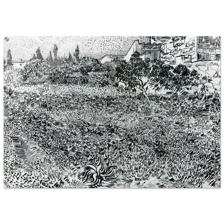 Garden with Flowers - Vincent van Gogh Acrylic Print - 70x100 cm / 28x40″ inches