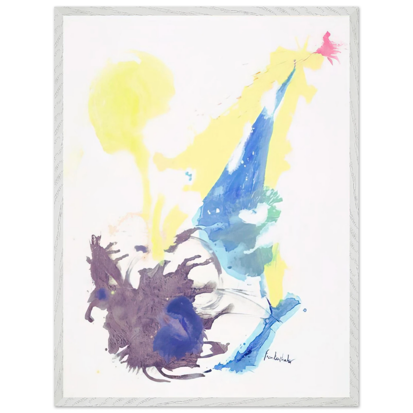 Helen Frankenthaler - Moving Day - 1961 Wall art - 27x35 cm / 11x14 inches - Premium Wooden Framed Poster With Fine Art Paper - Wood frame
