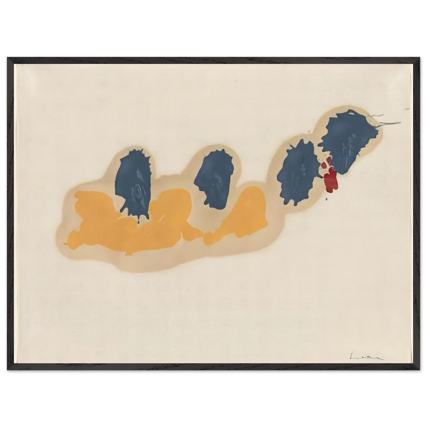 Helen Frankenthaler - April IV - 1960 Wall art - 40x50 cm / 16x20 inches - Premium Wooden Framed Poster With Fine Art Paper - Wood frame