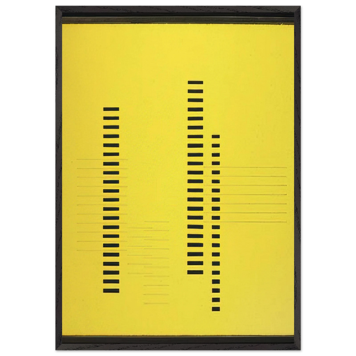 SKYSCRAPERS ON TRANSPARENT YELLOW 1929 - Josef Albers 70x100 cm / 28x40 inches Framed Art Print – Black Wooden Frame