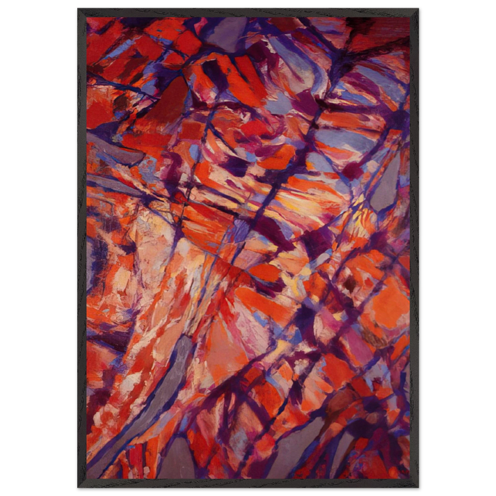 Terre assoiffee I - 1966 - Alfred Manessier 70x100 cm / 28x40 inches Framed Art Print – Black Wooden Frame