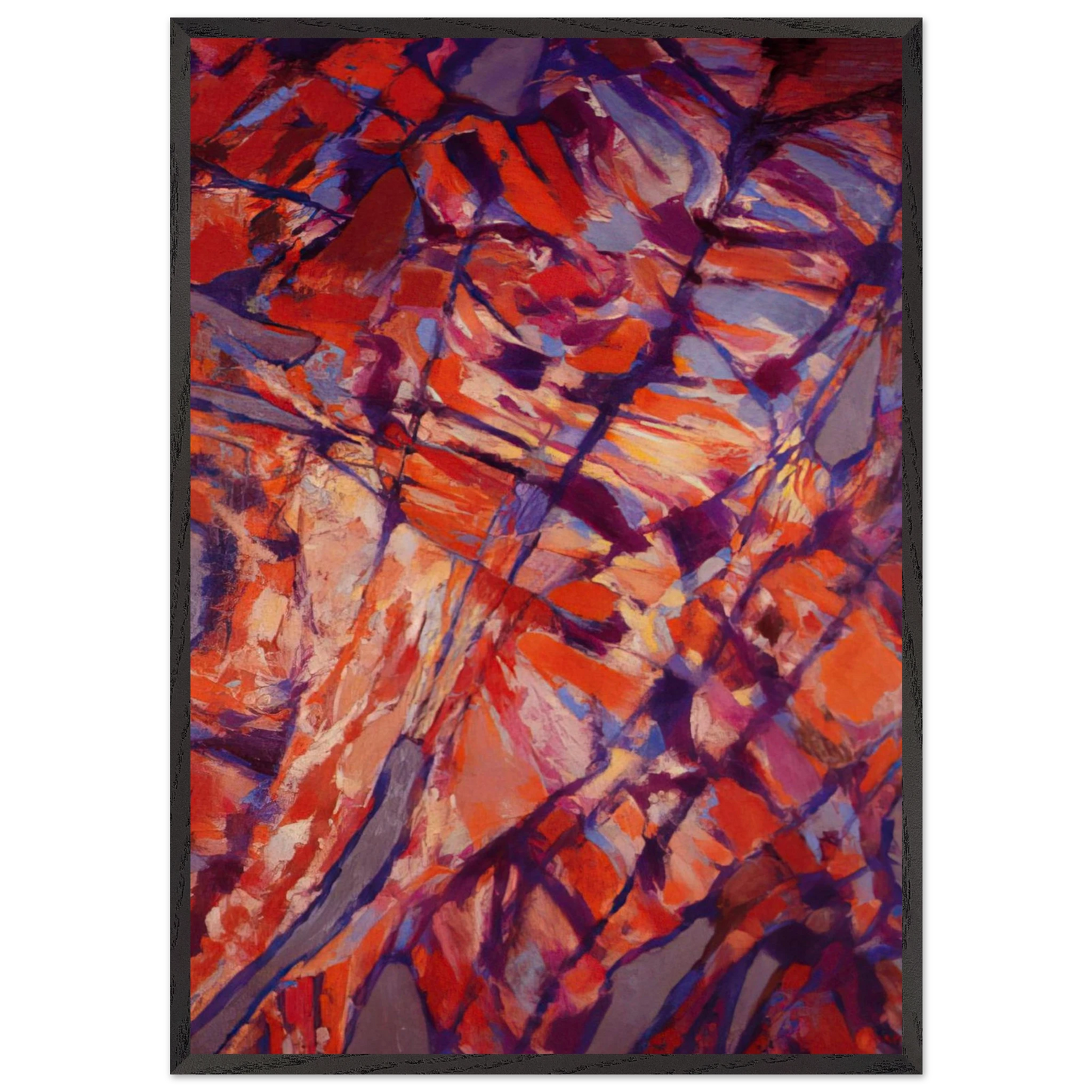 Terre assoiffee I - 1966 - Alfred Manessier Framed Art Print – Black Wooden Frame - Default Title - -Framed Art Print