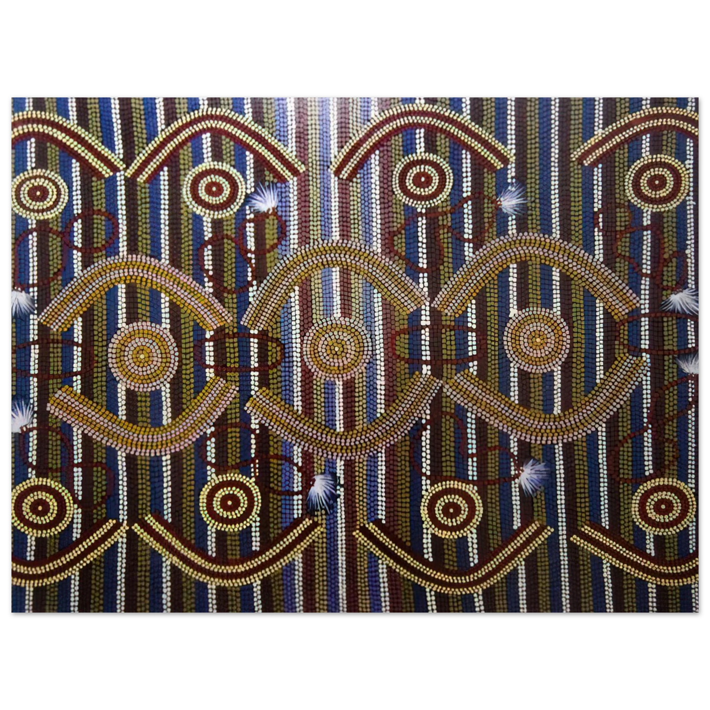 Clifford Possum Tjapaltjarri - Anmatyerre Ceremonial Designs Associated with the Rockhole Site Intankangu - 1982 Fine Art Poster - Default Title