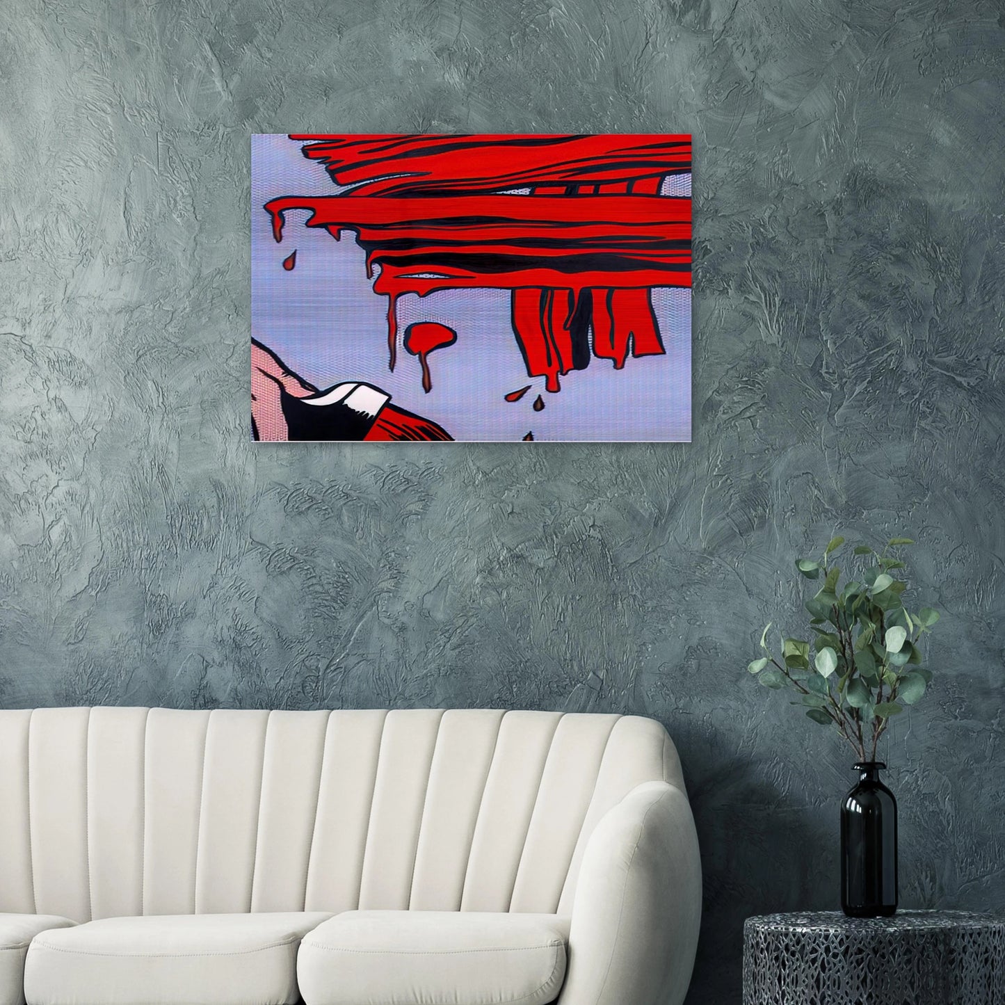 BRUSHSTROKES 1965 - Roy Lichtenstein Brushed Aluminum Print - 70x100 cm / 28x40 inches | Roy Lichtenstein Aluminum Print | Roy Lichtenstein Prints