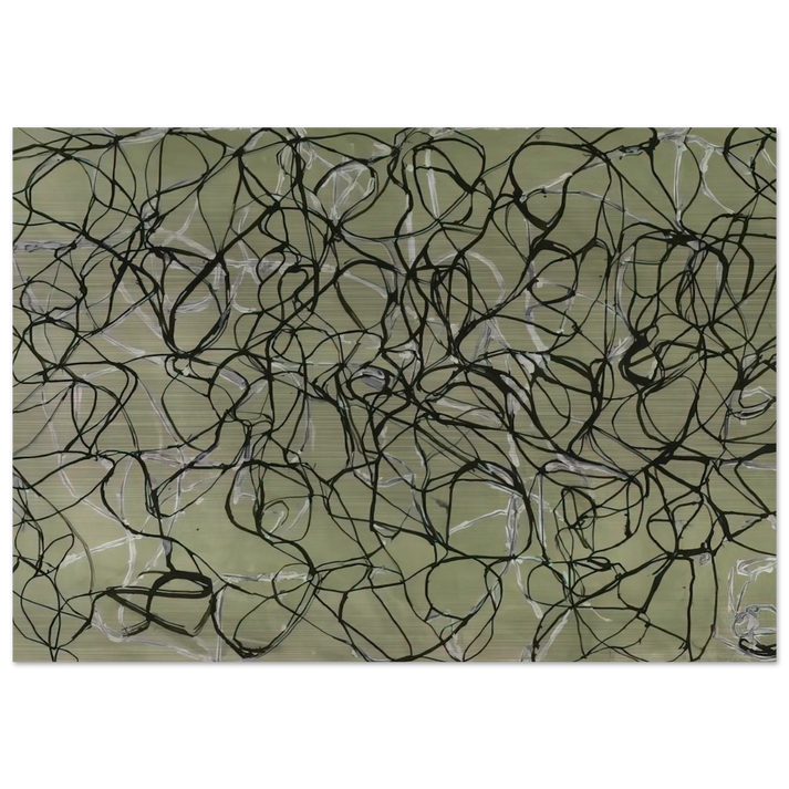 Bridge Study - 1991 - Brice Marden Brushed Aluminum Print - 70x100 cm / 28x40 inches | Brice Marden Aluminum Print | Brice Marden Prints