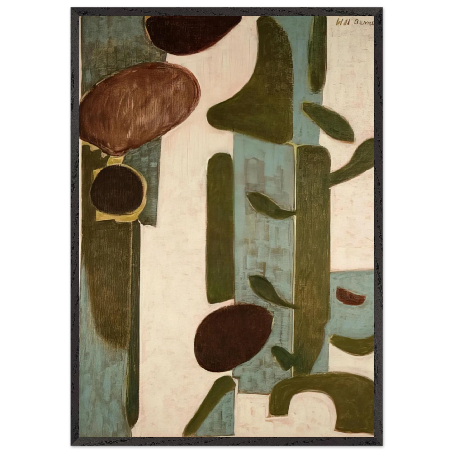 Call It Winter - 2003 United States - Will Barnet 70x100 cm / 28x40 inches Framed Art Print – Black Wooden Frame