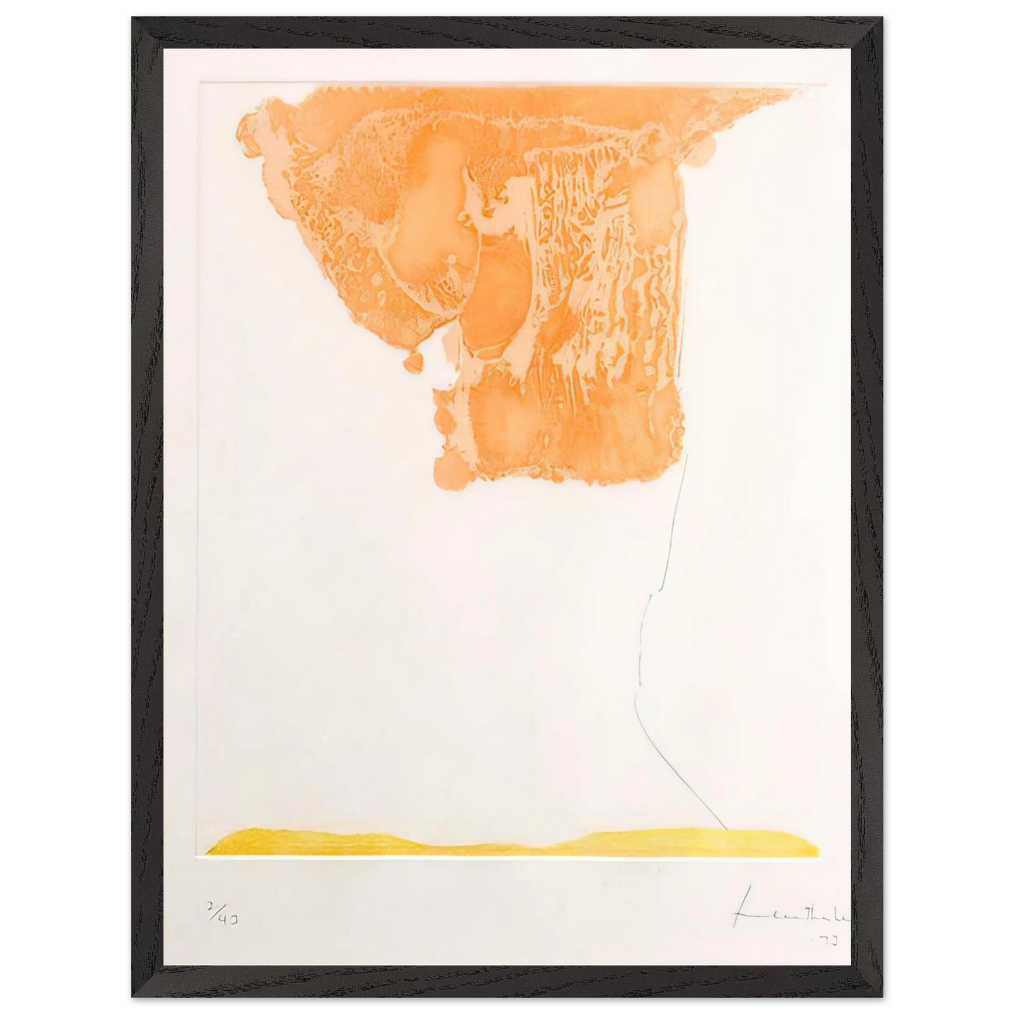Helen Frankenthaler - Pranzo Italiano - 1973 Wall art - 30x45 cm / 12x18 inches - Premium Wooden Framed Poster With Fine Art Paper - White frame