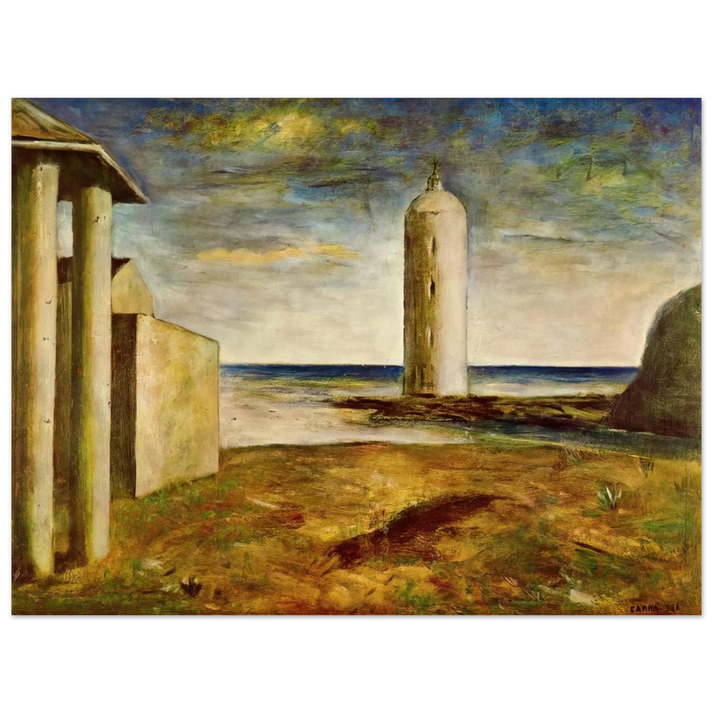 Carlo Carra - EL FARO 1928 75x100 cm / 30x40inches Fine Art Poster