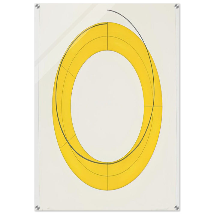 RING A YELLOW 2010 - Robert Mangold Acrylic Print - 70x100 cm / 28x40″ inches