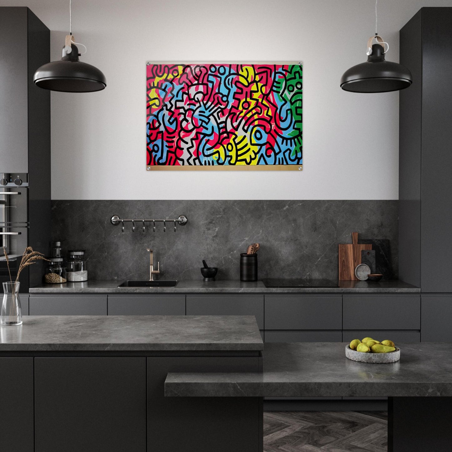 UNTITLED 1987 - Keith Haring Acrylic Print - 70x100 cm / 28x40″ inches