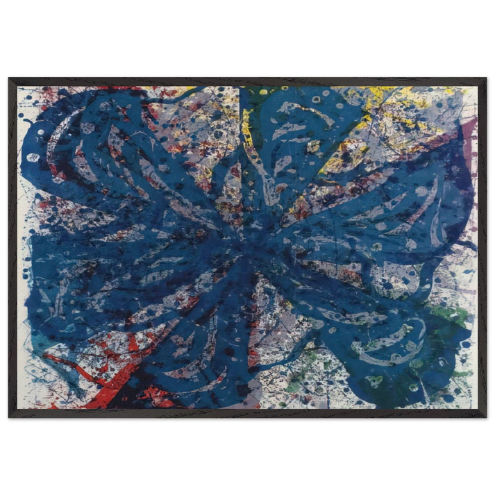 Untitled L L233 G 820 - Sam Francis 70x100 cm / 28x40 inches Framed Art Print – Black Wooden Frame