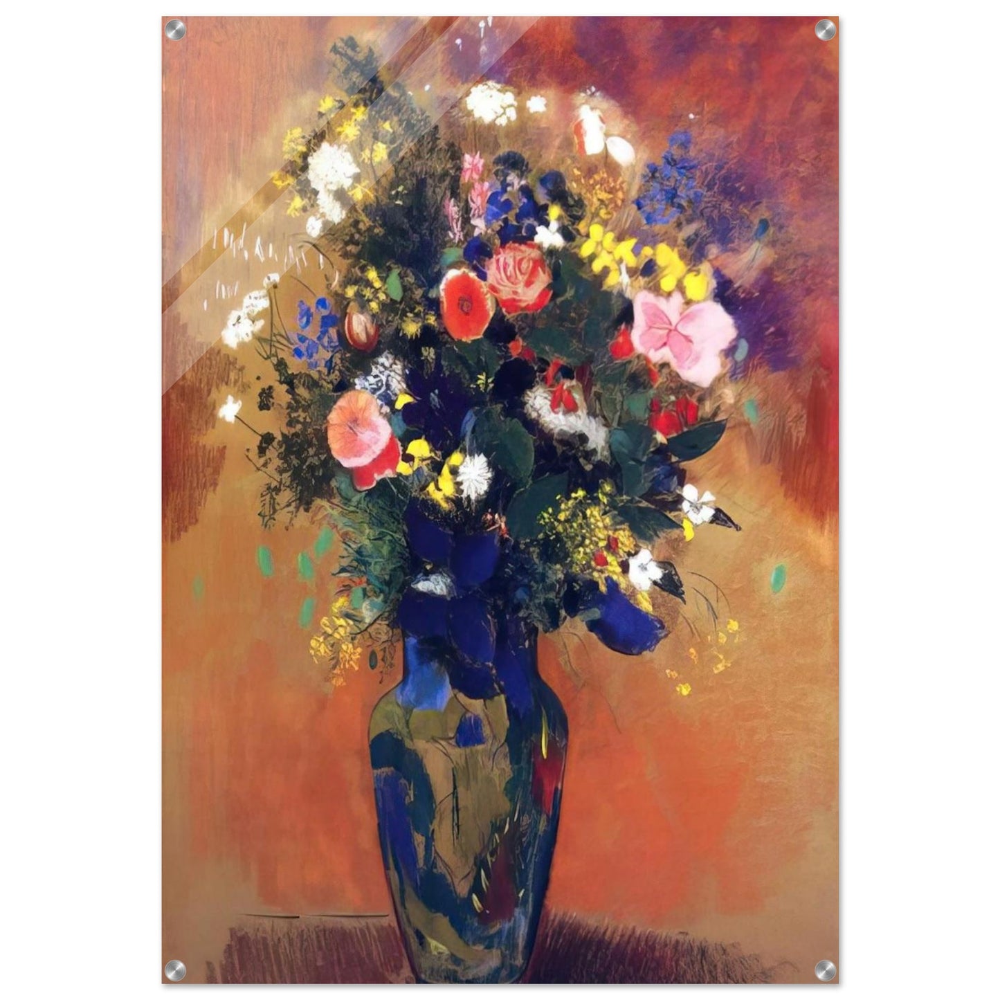 LARGE BOUQUET OF WILD FLOWERS - Odilon Redon Acrylic Print - 70x100 cm / 28x40″ inches