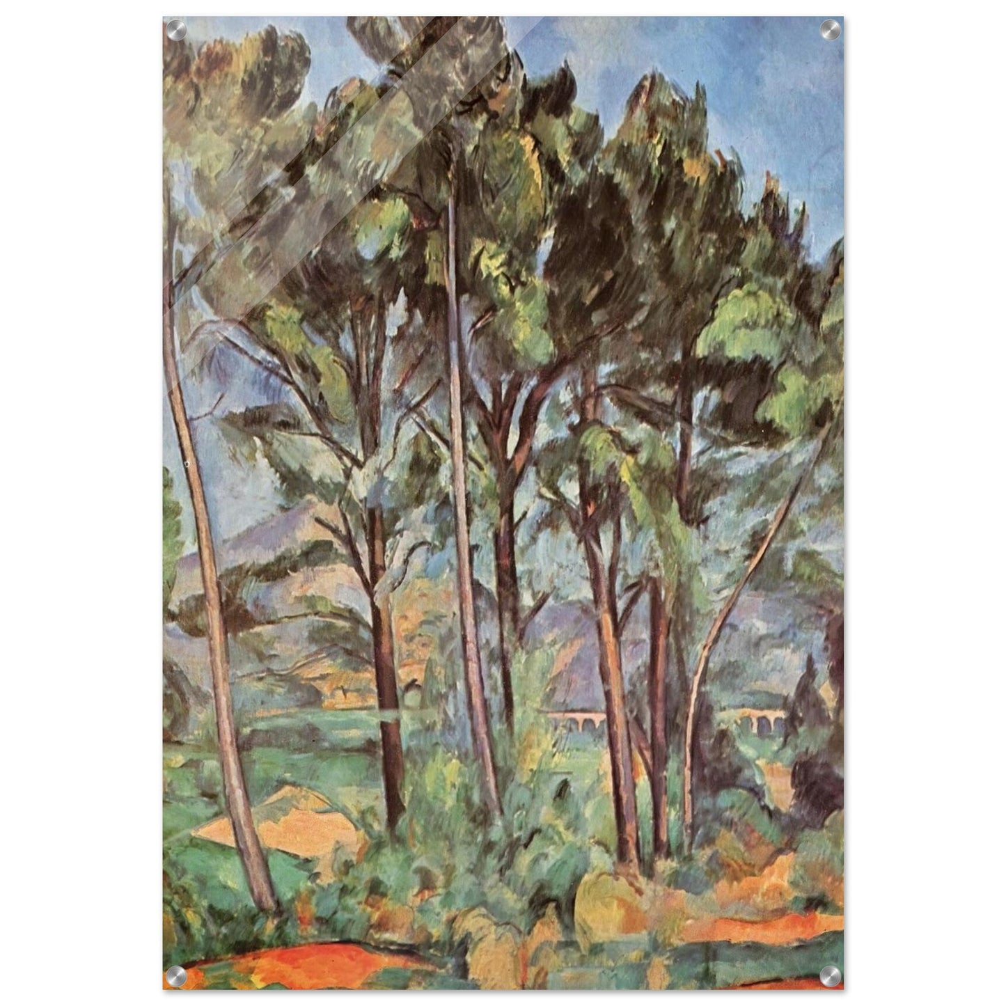Pine and Aqueduct - Paul Cézanne Acrylic Print - 70x100 cm / 28x40″ inches