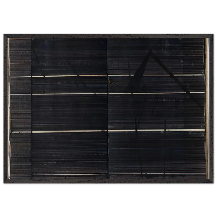 Diary pages - Minimalism - Nasreen Mohamedi 70x100 cm / 28x40 inches Framed Art Print – Black Wooden Frame