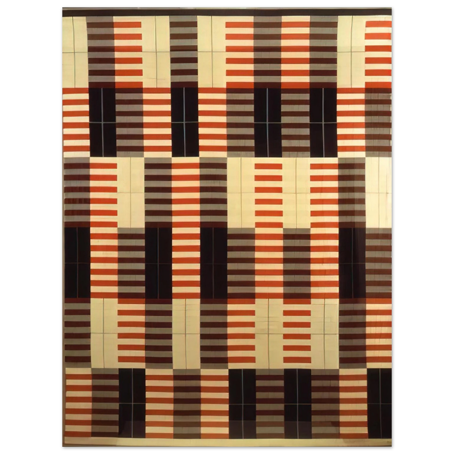 Anni Albers - BLACK WHITE RED 1964 Fine Art Poster - Default Title