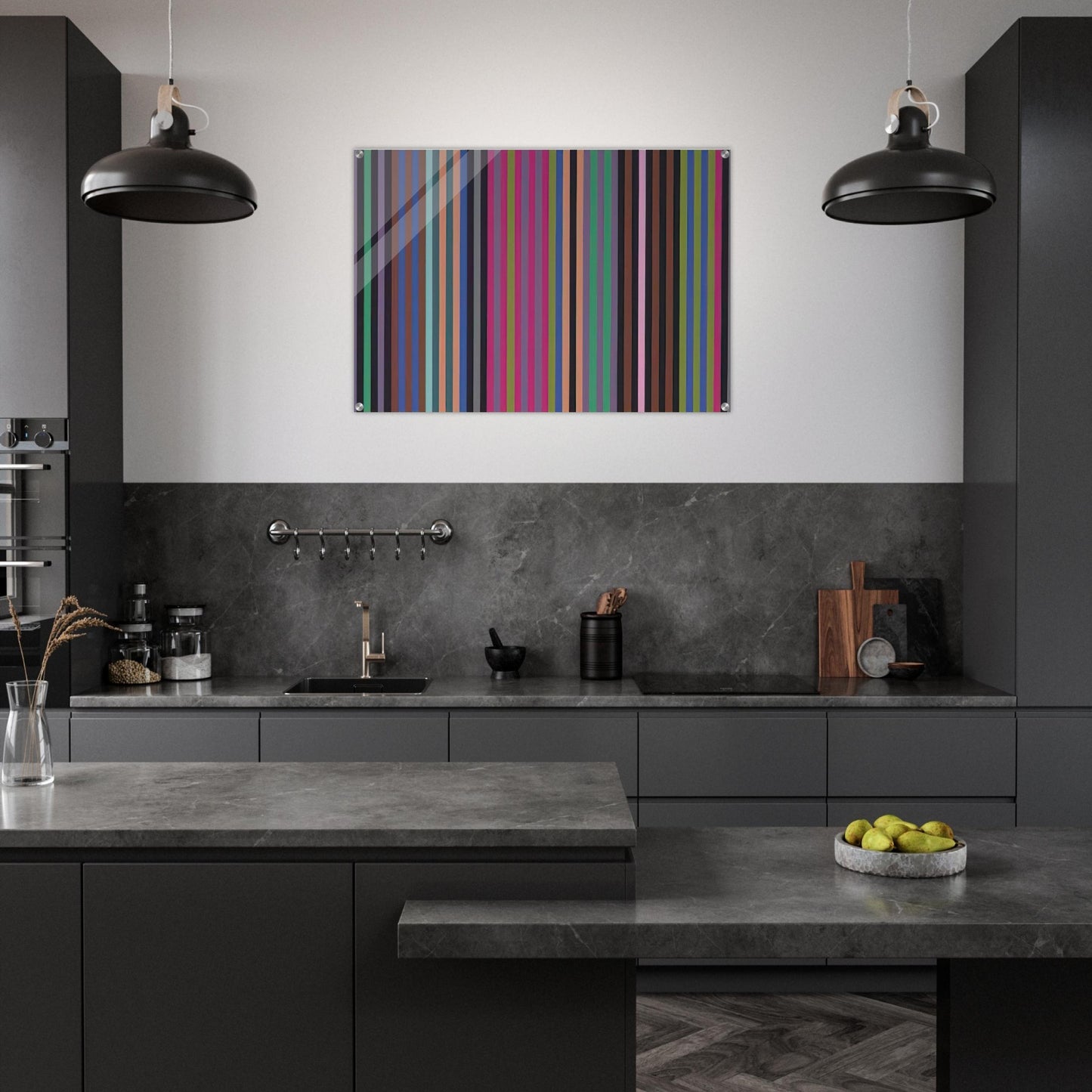 King Kong - 1969 - Gene Davis Acrylic Print - 70x100 cm / 28x40″ inches | Gene Davis Wall Art | Gene Davis Prints