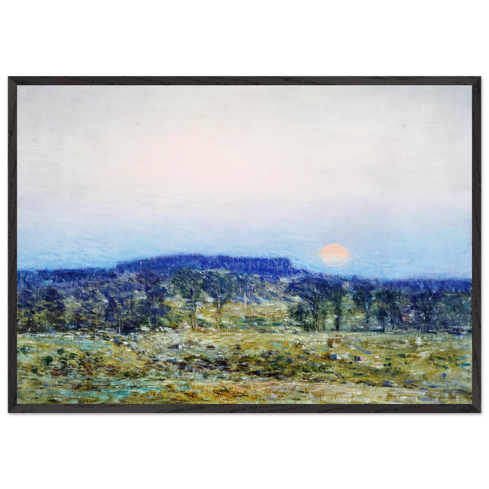 September Moonrise - Childe Hassam 70x100 cm / 28x40 inches Framed Art Print – Black Wooden Frame