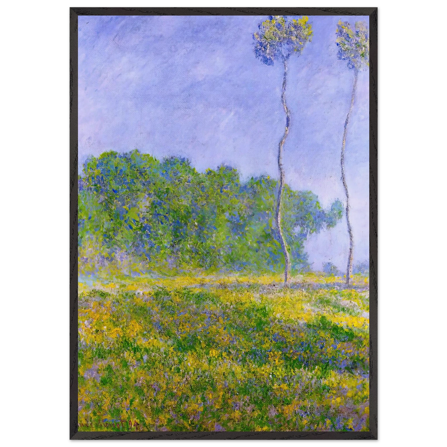 Spring Landscape - claude monet Framed Art Print – Black Wooden Frame - Default Title - -Framed Art Print