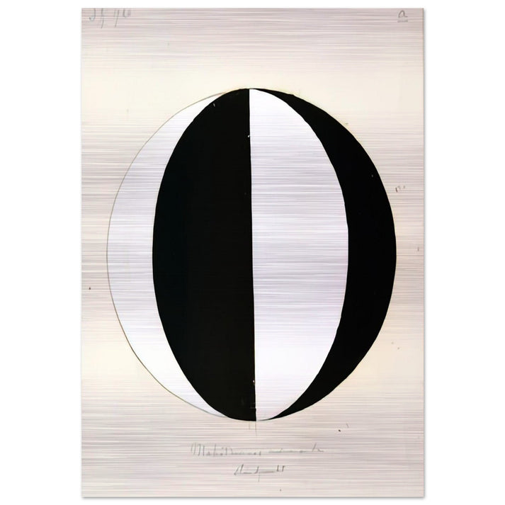THE MAHATMAS PRESENT STANDING POINT SERIES II NO 2A 1920 - Hilma af Klint Brushed Aluminum Print - 70x100 cm / 28x40 inches | Hilma af Klint Aluminum Print | Hilma af Klint Prints