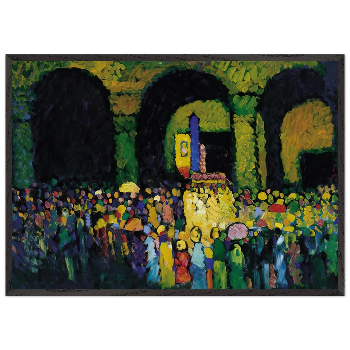 THE LUDWIGSKIRCHE IN MUNICH 1908 - Wassily Kandinsky 70x100 cm / 28x40 inches Framed Art Print – Black Wooden Frame