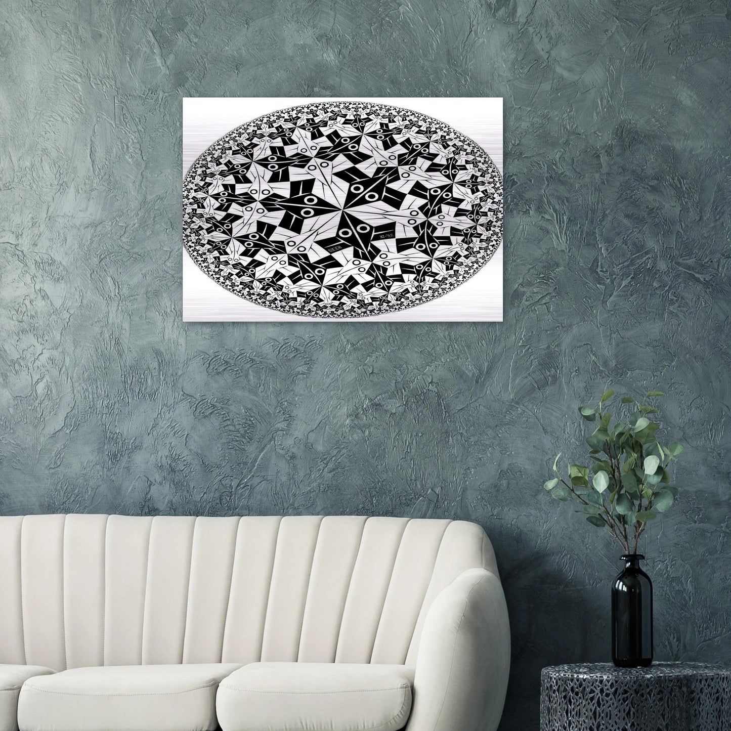 CIRCLE LIMIT I - MC Escher Brushed Aluminum Print - 70x100 cm / 28x40 inches | MC Escher Aluminum Print | MC Escher Prints