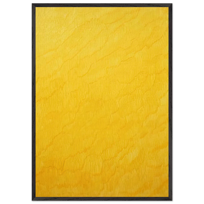 Indian Yellow - Marcia Hafif 70x100 cm / 28x40 inches Framed Art Print – Black Wooden Frame