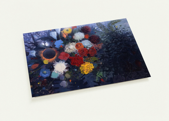 Flowers No. 1 - 1975 By Gebre Kristos Desta Pack of 10 Post Cards | Gebre Kristos Desta Post Cards | A6 (10.5 x 14.8 cm) - 4.1 x 5.8 inches