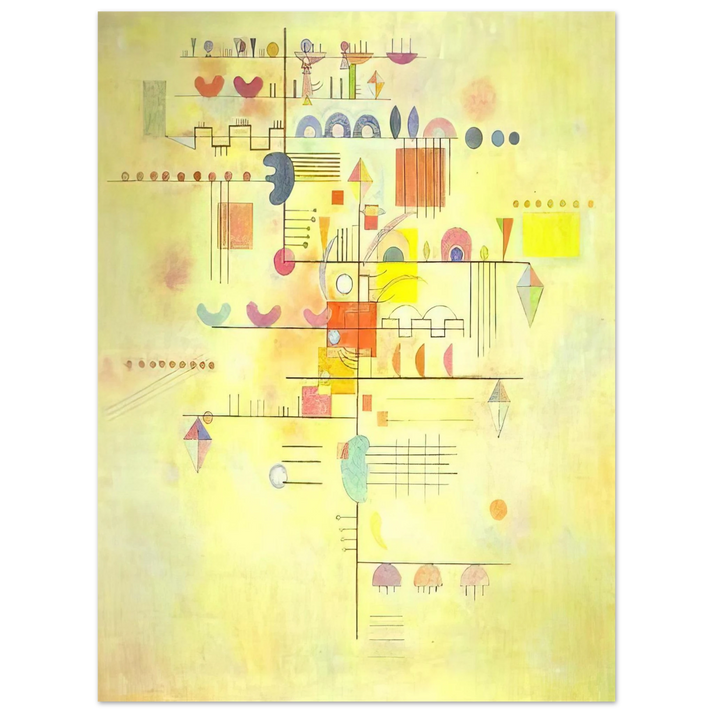 Wassily Kandinsky - GENTLE ACCENT 1934 75x100 cm / 30x40inches Fine Art Poster