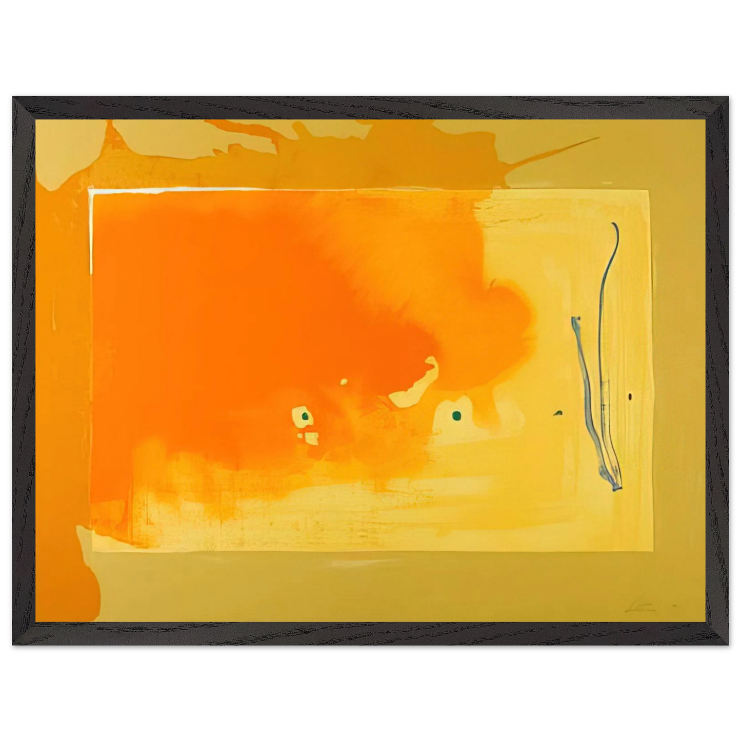 Helen Frankenthaler - Bilbao - 1998 Wall art - A3 (29.7 x 42 cm) - Premium Wooden Framed Poster With Fine Art Paper-canvas - Wood frame